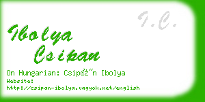 ibolya csipan business card